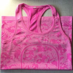 Lululemon swiftly tech racerback pink camo